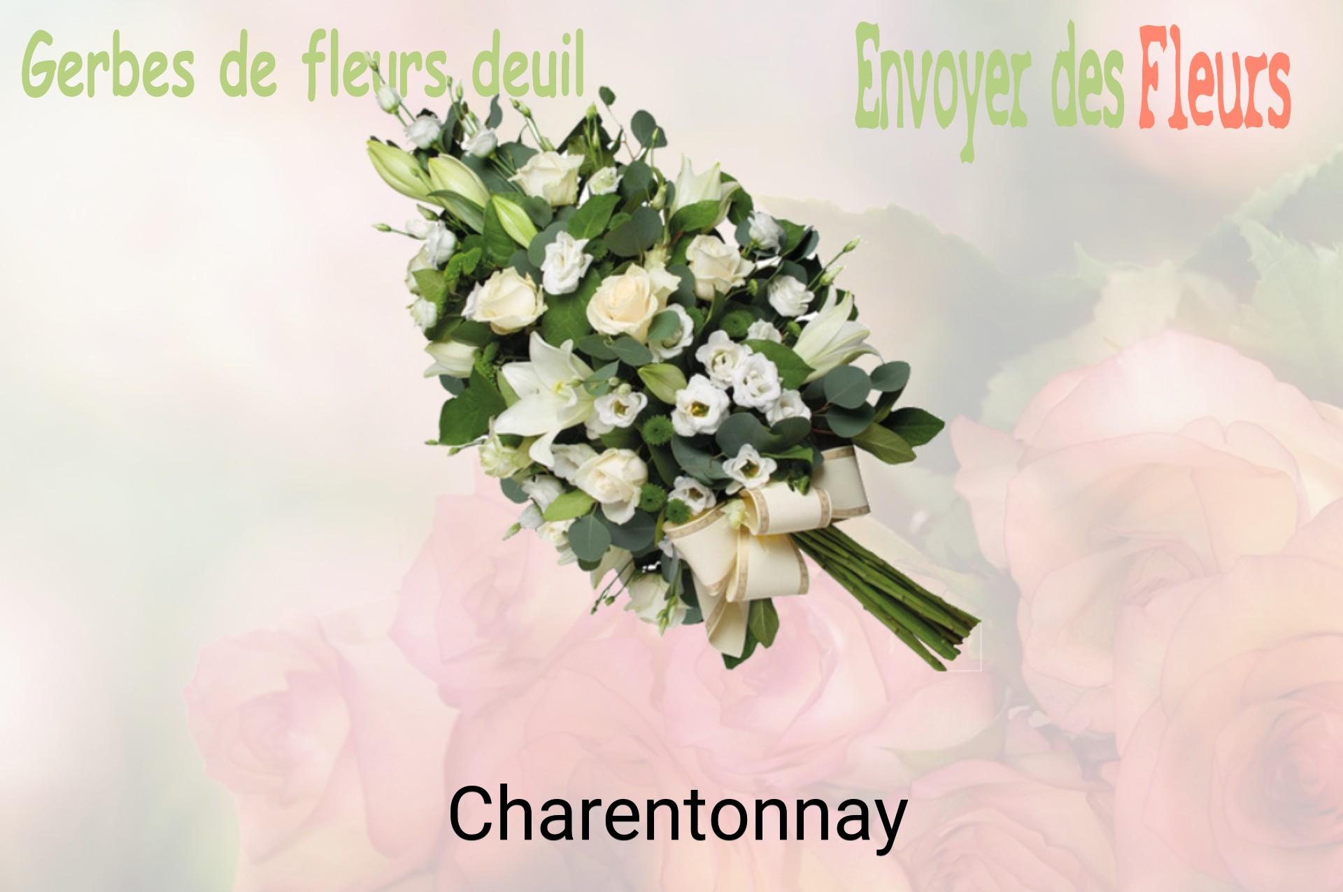 Gerbe de fleurs de deuil livrée à Charentonnay
